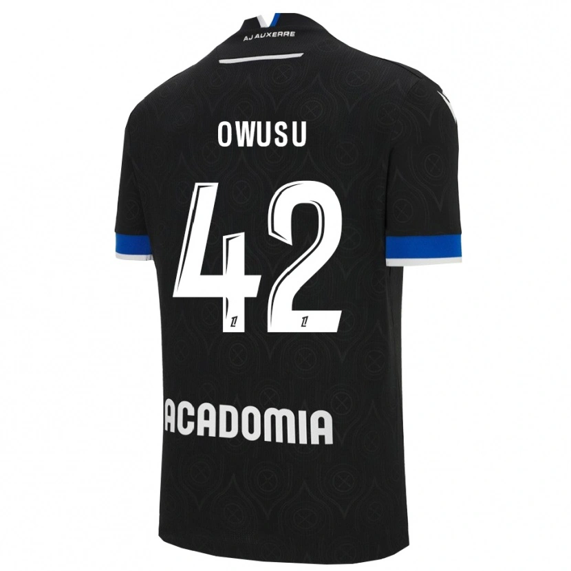 Danxen Dzieci Elisha Owusu #42 Czarno-Biały Wyjazdowa Koszulka 2025/26 Koszulki Klubowe