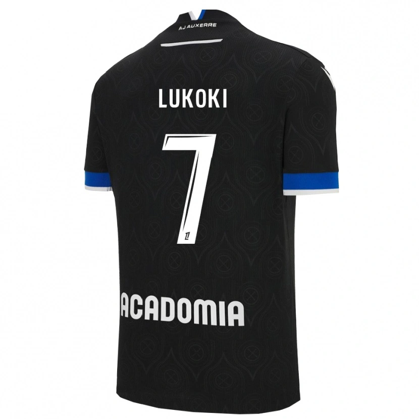 Danxen Dzieci Lionel Lukoki #7 Czarno-Biały Wyjazdowa Koszulka 2025/26 Koszulki Klubowe