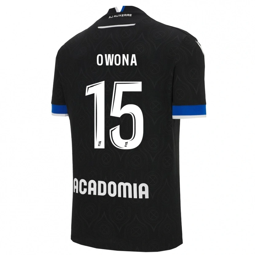 Danxen Dzieci Elijah Owona #15 Czarno-Biały Wyjazdowa Koszulka 2025/26 Koszulki Klubowe