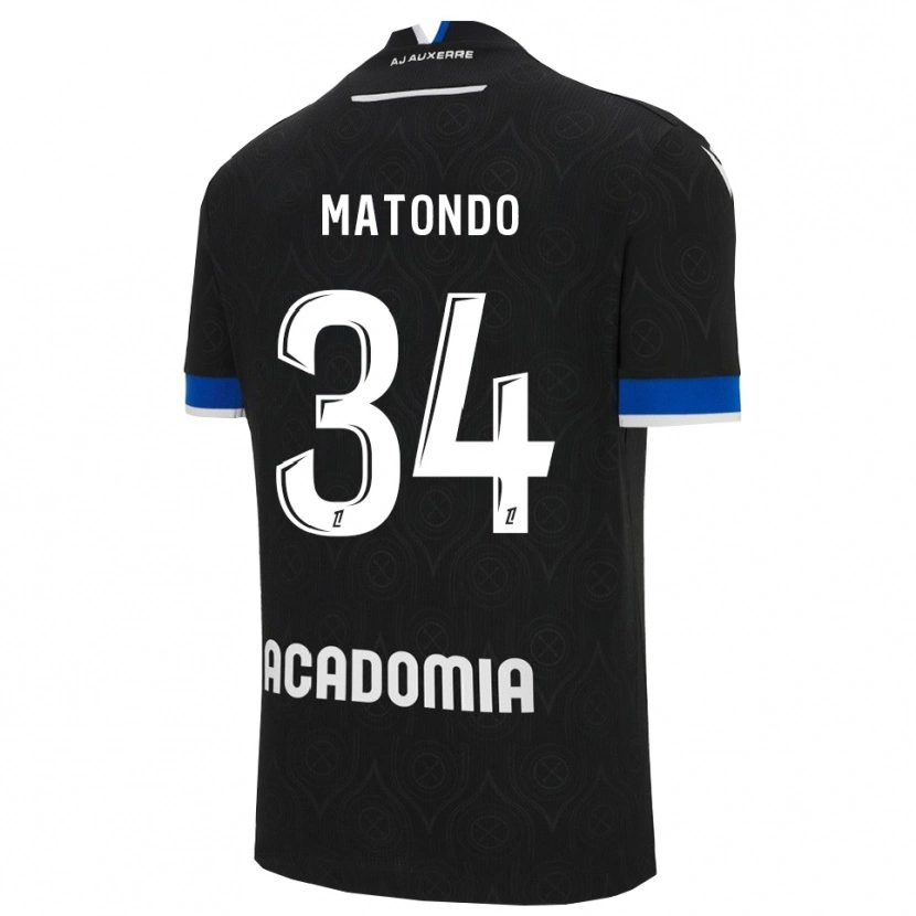 Danxen Dzieci Rudy Matondo #34 Czarno-Biały Wyjazdowa Koszulka 2025/26 Koszulki Klubowe