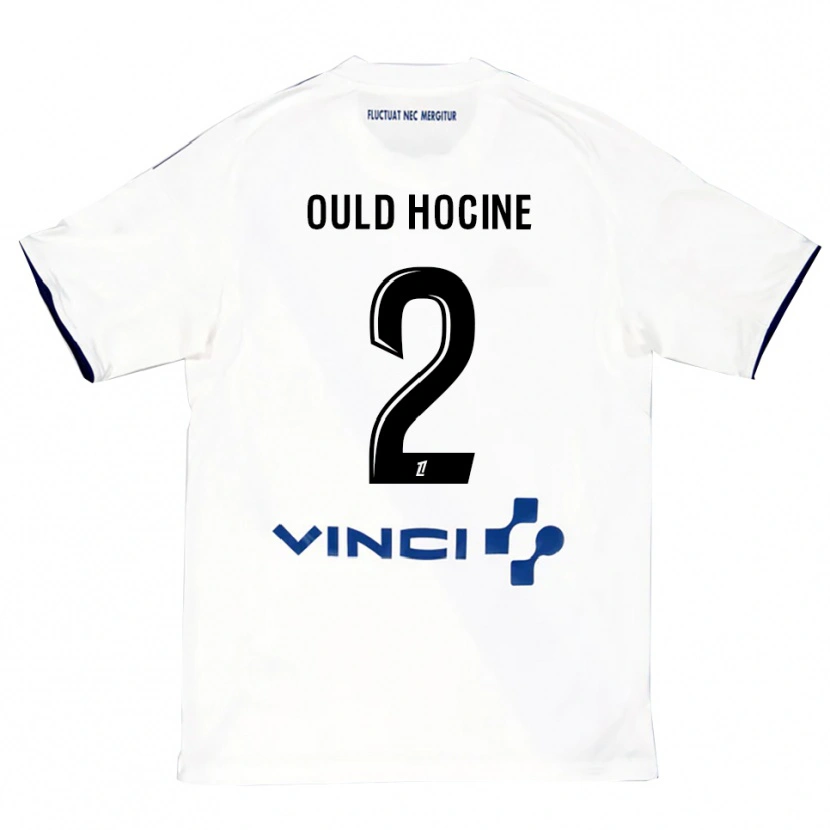 Danxen Dzieci Célina Ould Hocine #2 Biało-Niebieski Wyjazdowa Koszulka 2025/26 Koszulki Klubowe