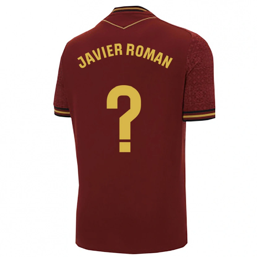 Danxen Dzieci José Javier Román #0 Bordowo-Złoty Wyjazdowa Koszulka 2025/26 Koszulki Klubowe