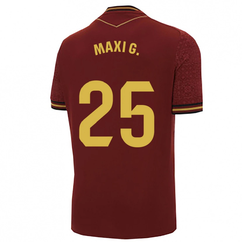 Danxen Dzieci Maxi Gomez #25 Bordowo-Złoty Wyjazdowa Koszulka 2025/26 Koszulki Klubowe