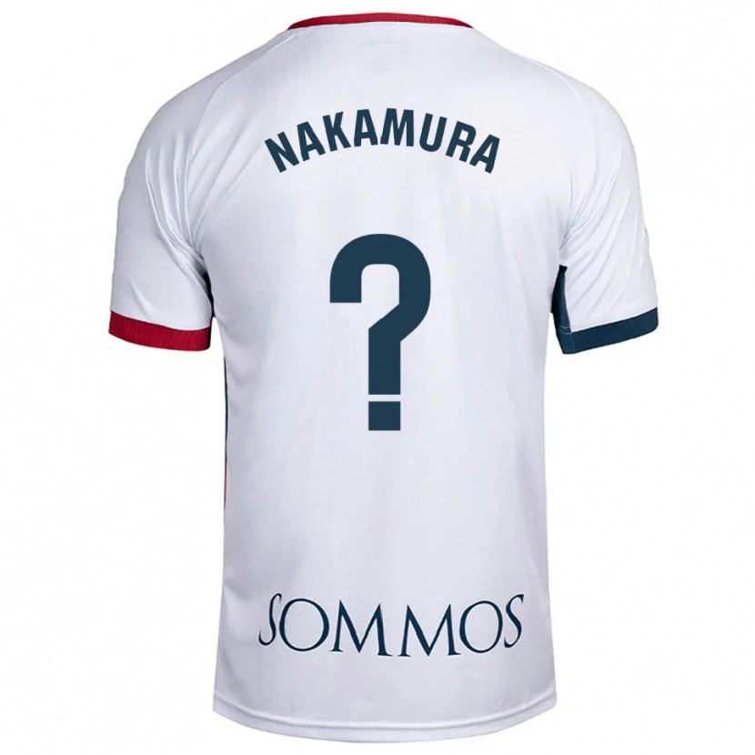 Danxen Dzieci Togo Nakamura #0 Biało-Czerwony Wyjazdowa Koszulka 2025/26 Koszulki Klubowe