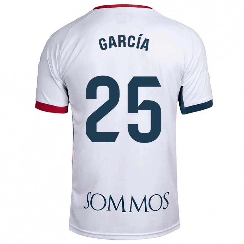 Danxen Dzieci Jaime García #25 Biało-Czerwony Wyjazdowa Koszulka 2025/26 Koszulki Klubowe