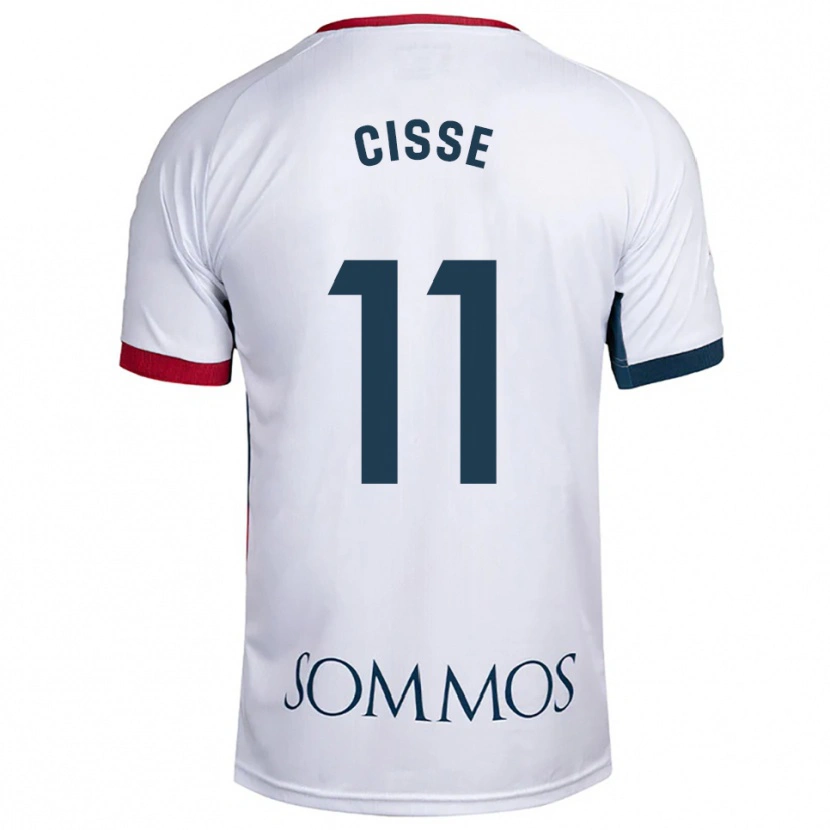 Danxen Dzieci Bakary Cissé #11 Biało-Czerwony Wyjazdowa Koszulka 2025/26 Koszulki Klubowe