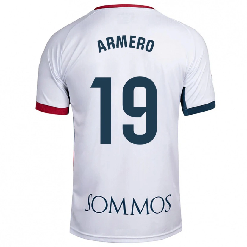 Danxen Dzieci Sergi Armero #19 Biało-Czerwony Wyjazdowa Koszulka 2025/26 Koszulki Klubowe