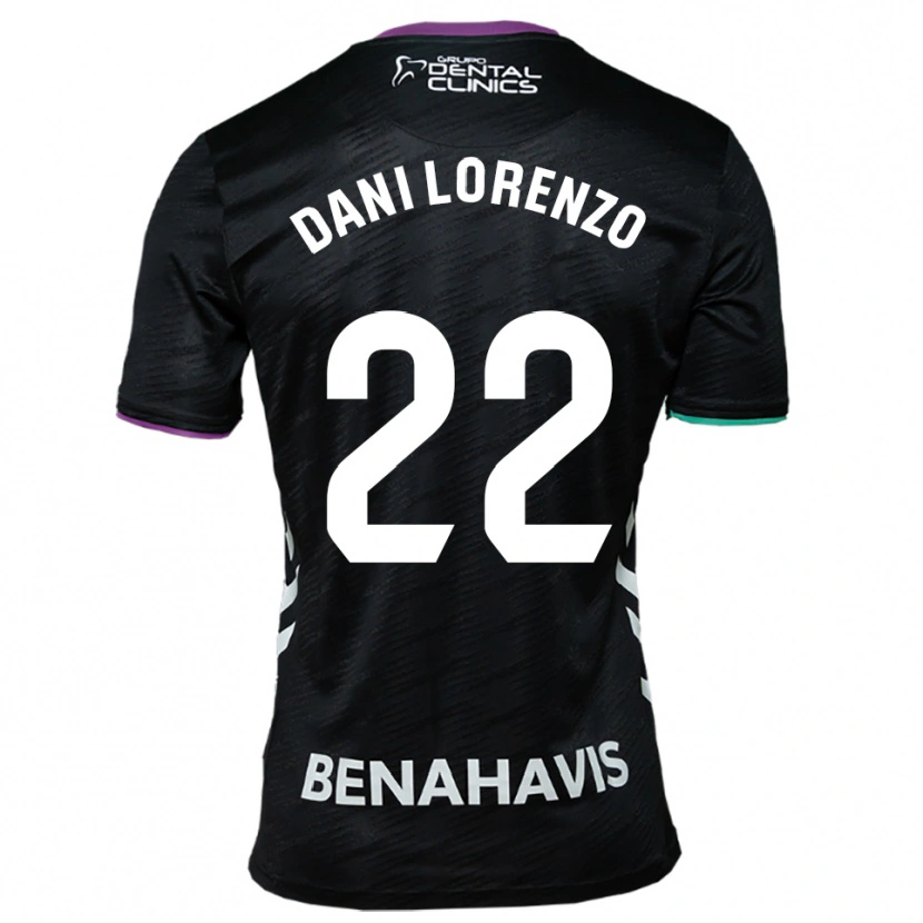 Danxen Dzieci Dani Lorenzo #22 Czarno-Fioletowo-Zielony Wyjazdowa Koszulka 2025/26 Koszulki Klubowe
