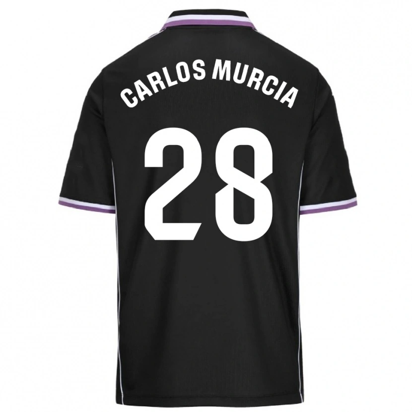 Danxen Dzieci Juan Carlos Murcia #28 Fioletowo-Czarny Wyjazdowa Koszulka 2025/26 Koszulki Klubowe