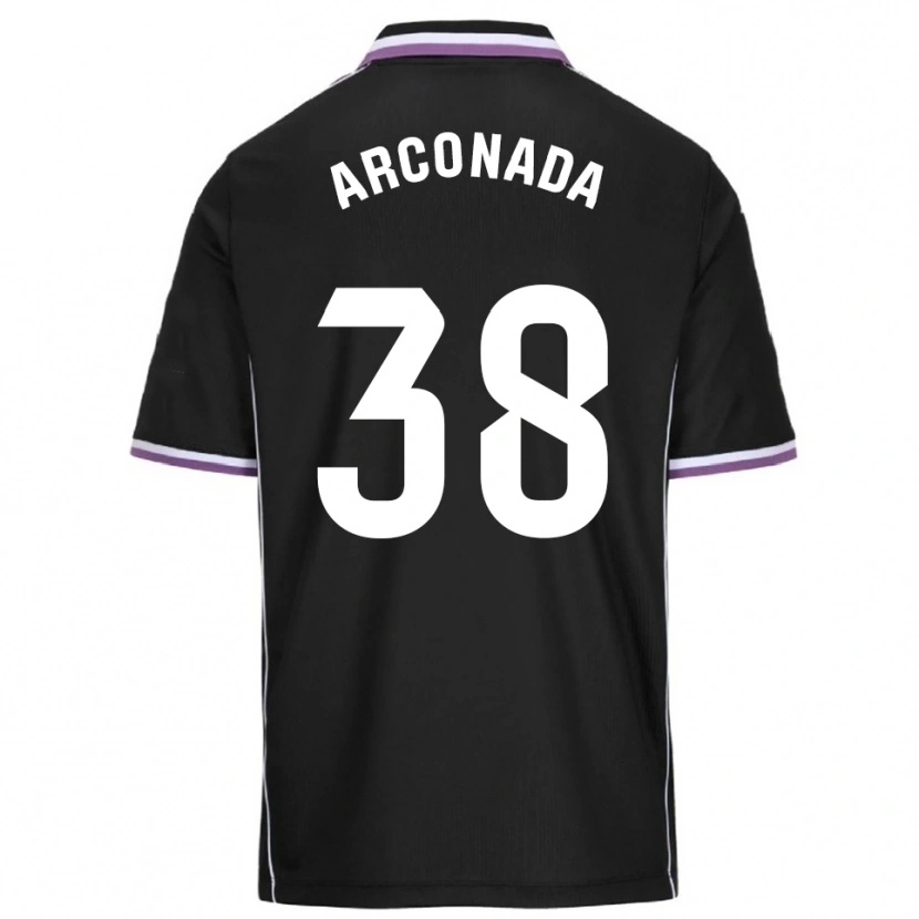 Danxen Dzieci Diego Arconada #38 Fioletowo-Czarny Wyjazdowa Koszulka 2025/26 Koszulki Klubowe