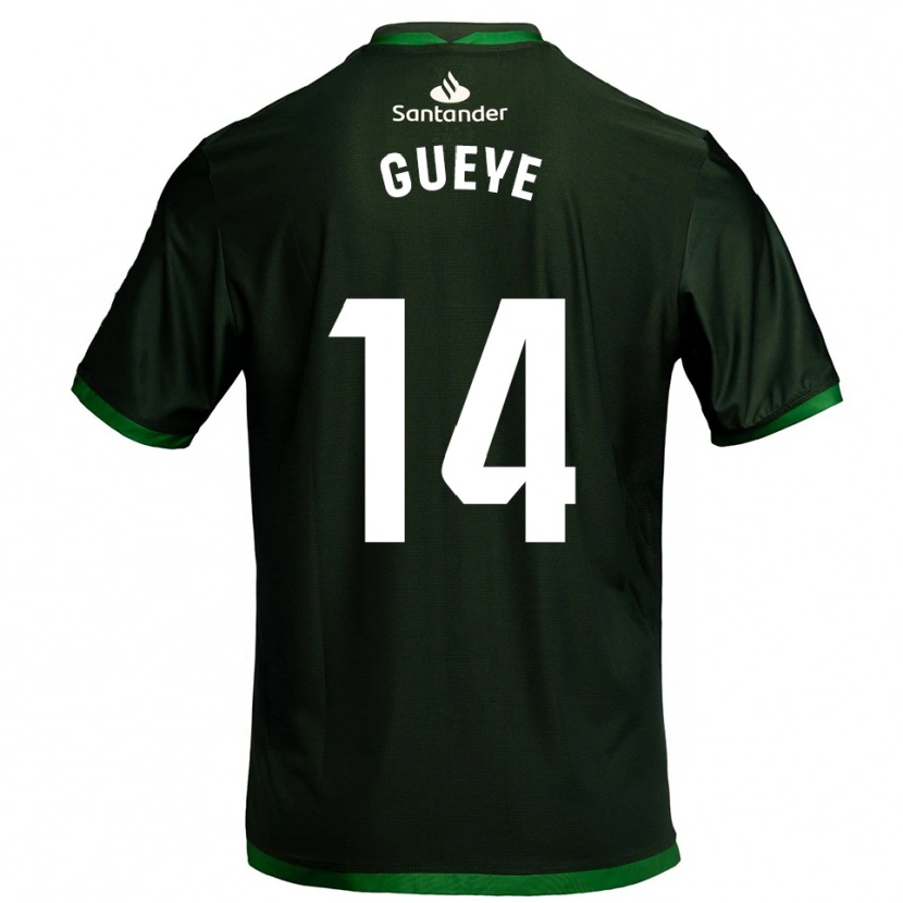 Danxen Dzieci Maguette Gueye #14 Ciemnozielony Wyjazdowa Koszulka 2025/26 Koszulki Klubowe