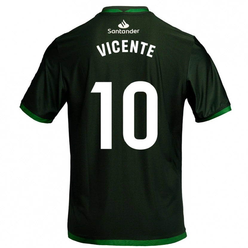Danxen Dzieci Iñigo Vicente #10 Ciemnozielony Wyjazdowa Koszulka 2025/26 Koszulki Klubowe