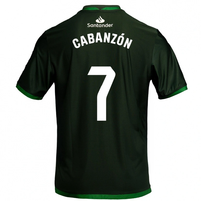 Danxen Dzieci Yeray Cabanzón #7 Ciemnozielony Wyjazdowa Koszulka 2025/26 Koszulki Klubowe