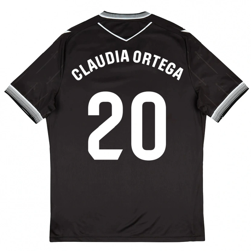 Danxen Dzieci Claudia Ortega #20 Czarno-Biały Wyjazdowa Koszulka 2025/26 Koszulki Klubowe