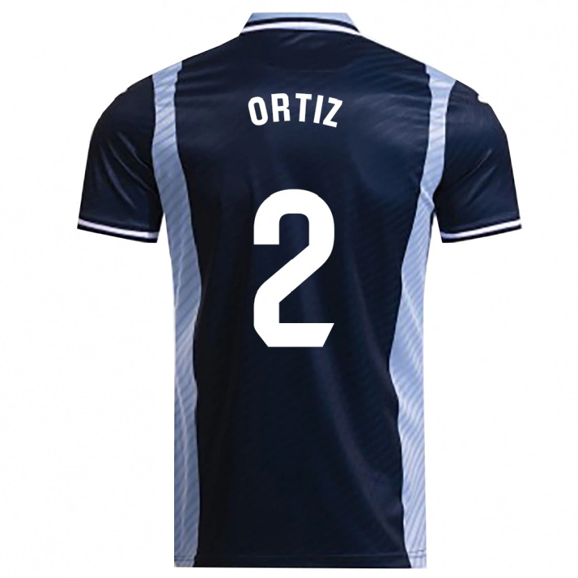 Danxen Dzieci Pedro Ortiz #2 Granatowo-Błękitny Wyjazdowa Koszulka 2025/26 Koszulki Klubowe