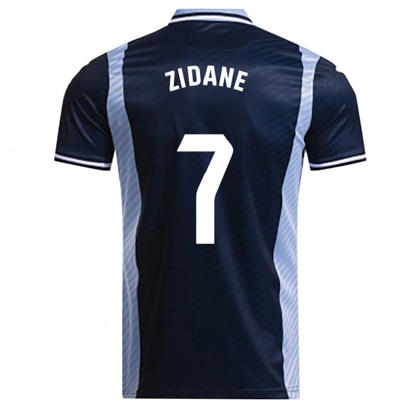 Danxen Dzieci Théo Zidane #7 Granatowo-Błękitny Wyjazdowa Koszulka 2025/26 Koszulki Klubowe