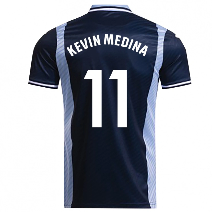 Danxen Dzieci Kevin Medina #11 Granatowo-Błękitny Wyjazdowa Koszulka 2025/26 Koszulki Klubowe