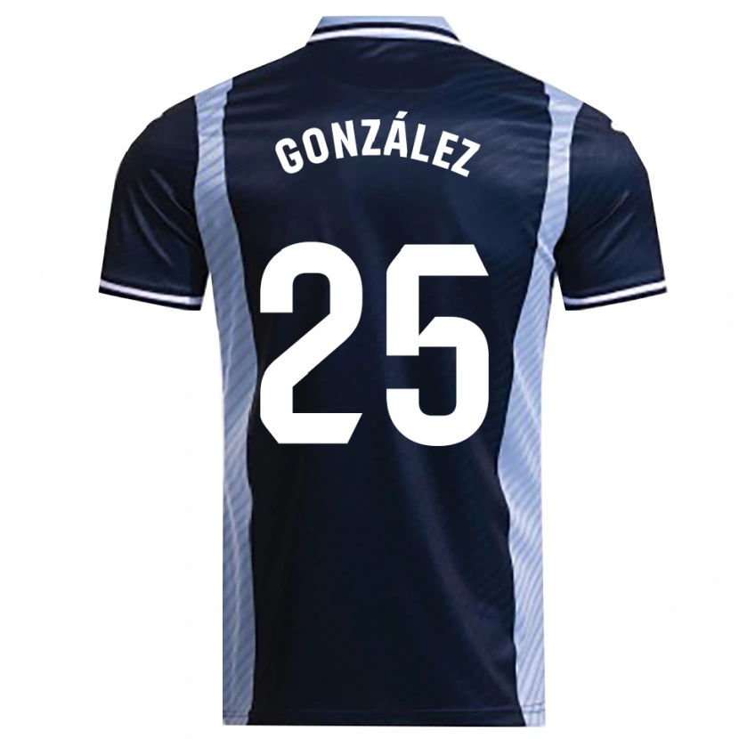 Danxen Dzieci Dani González #25 Granatowo-Błękitny Wyjazdowa Koszulka 2025/26 Koszulki Klubowe
