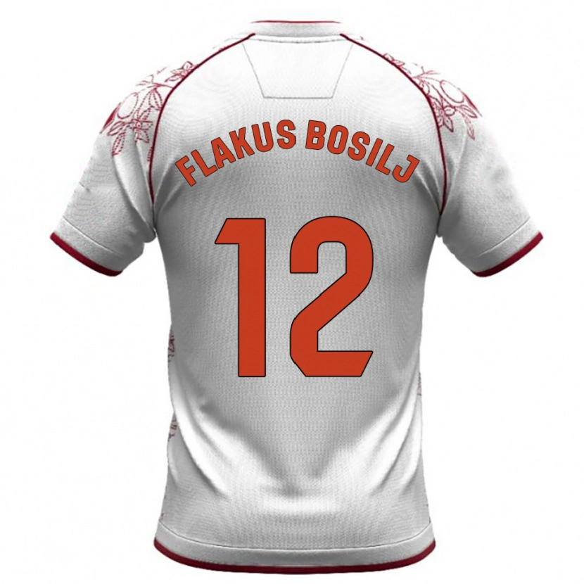 Danxen Dzieci David Flakus Bosilj #12 Biało-Bordowy Wyjazdowa Koszulka 2025/26 Koszulki Klubowe