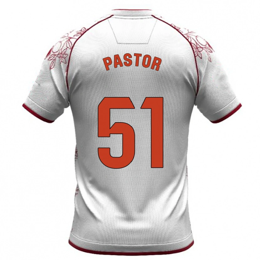 Danxen Dzieci Gonzalo Pastor #51 Biało-Bordowy Wyjazdowa Koszulka 2025/26 Koszulki Klubowe