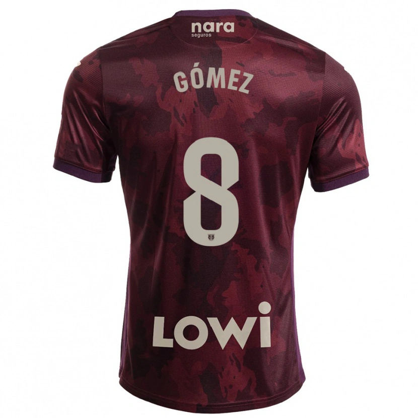 Danxen Dzieci Rodri Gómez #8 Bordowo-Biały Wyjazdowa Koszulka 2025/26 Koszulki Klubowe
