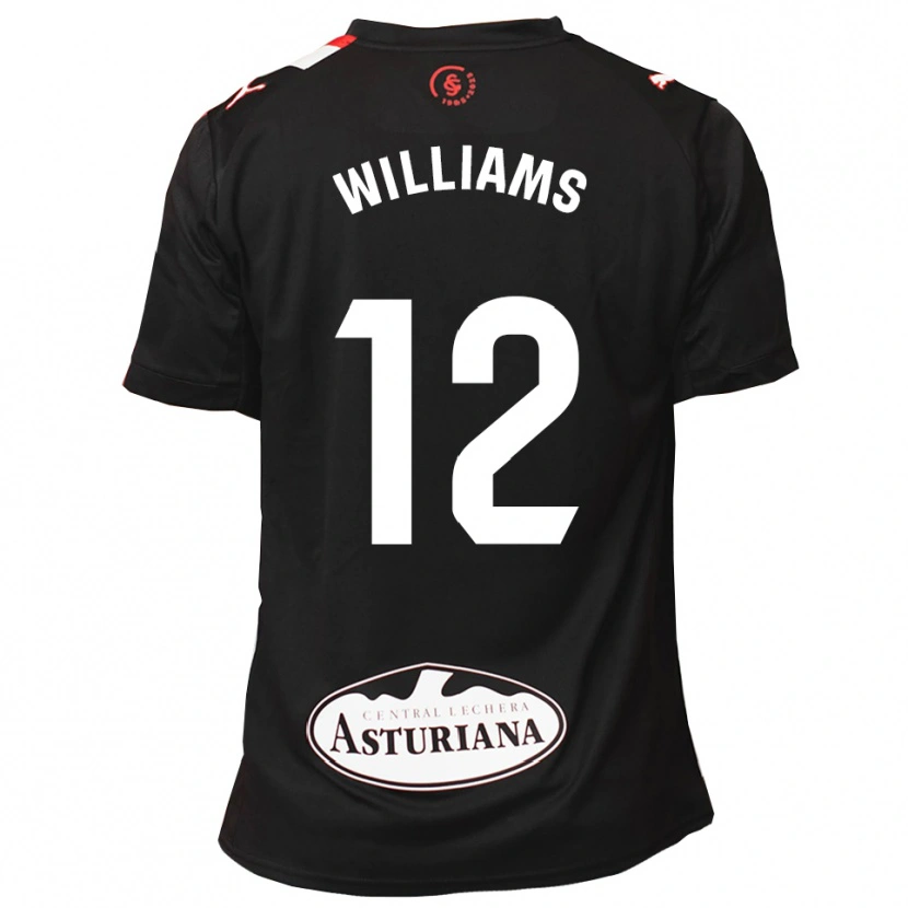 Danxen Dzieci Aaron Williams #12 Czarno-Biały Wyjazdowa Koszulka 2025/26 Koszulki Klubowe