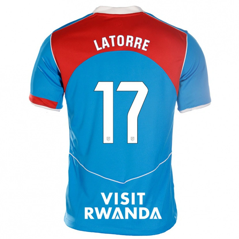 Danxen Dzieci Barbara Latorre #17 Niebiesko-Biały Trzeci Komplet Koszulka 2025/26 Koszulki Klubowe
