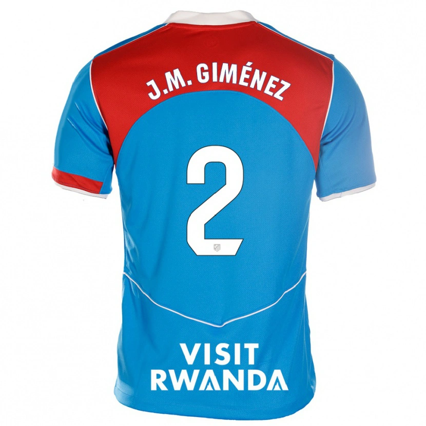 Danxen Dzieci José María Giménez #2 Niebiesko-Biały Trzeci Komplet Koszulka 2025/26 Koszulki Klubowe