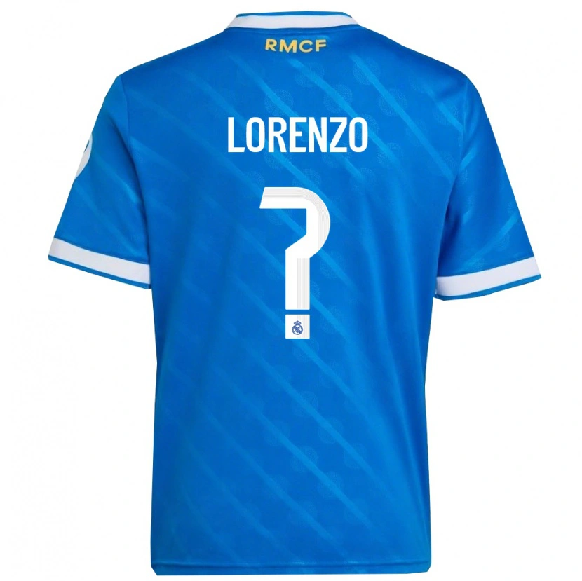 Danxen Dzieci Lorenzo Sanchez #0 Niebiesko-Biały Trzeci Komplet Koszulka 2025/26 Koszulki Klubowe