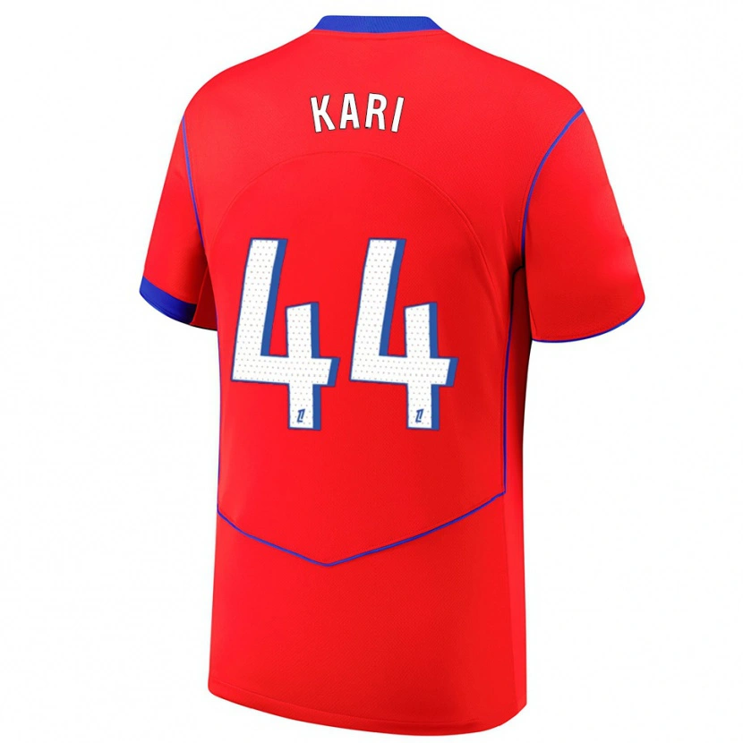 Danxen Dzieci Ayman Kari #44 Czerwono-Niebiesko-Biały Trzeci Komplet Koszulka 2025/26 Koszulki Klubowe