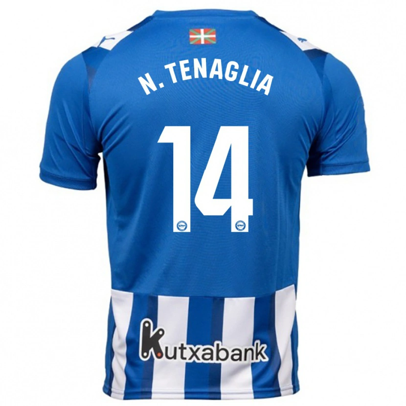 Danxen Męski Nahuel Tenaglia #14 Niebiesko-Biały Domowa Koszulka 2025/26 Koszulki Klubowe