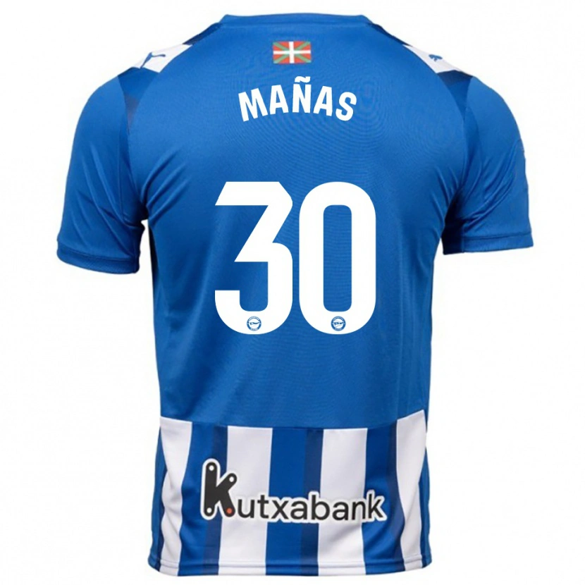 Danxen Męski Aitor Mañas #30 Niebiesko-Biały Domowa Koszulka 2025/26 Koszulki Klubowe