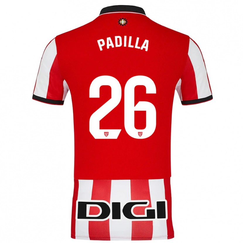 Danxen Męski Álex Padilla #26 Czerwono-Biały Domowa Koszulka 2025/26 Koszulki Klubowe