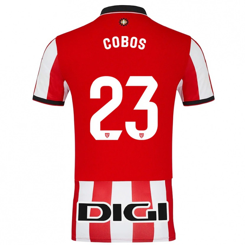 Danxen Męski Alain Cobos #23 Czerwono-Biały Domowa Koszulka 2025/26 Koszulki Klubowe