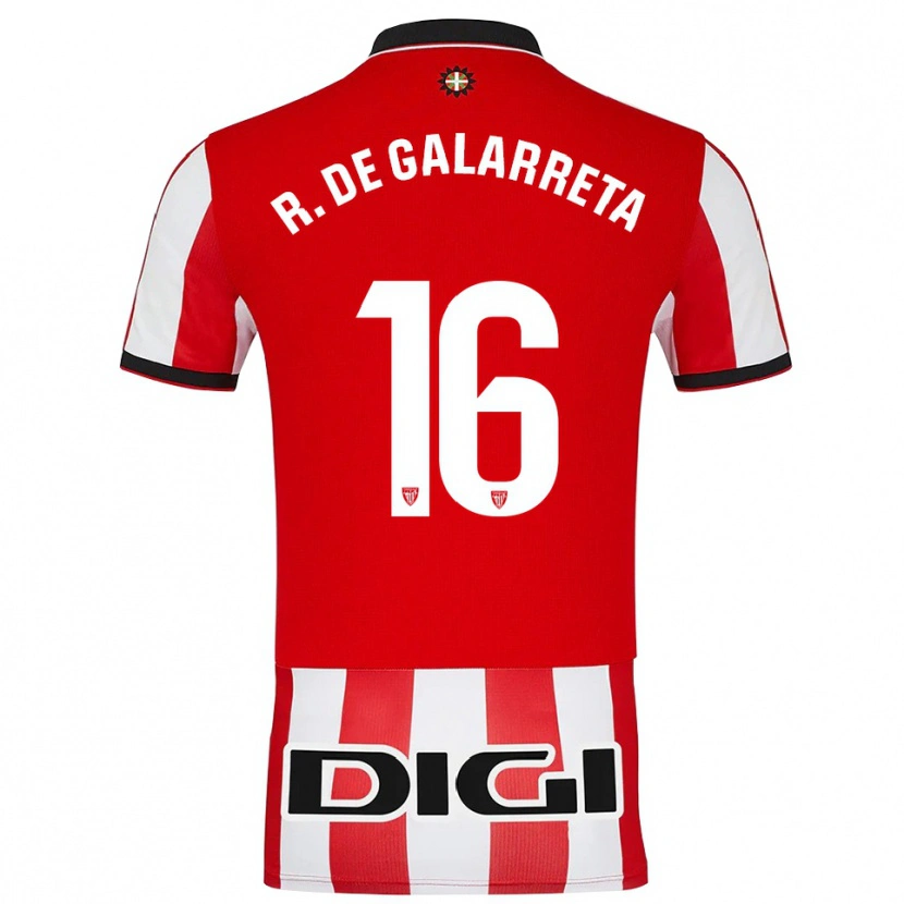 Danxen Męski Iñigo Ruiz De Galarreta #16 Czerwono-Biały Domowa Koszulka 2025/26 Koszulki Klubowe