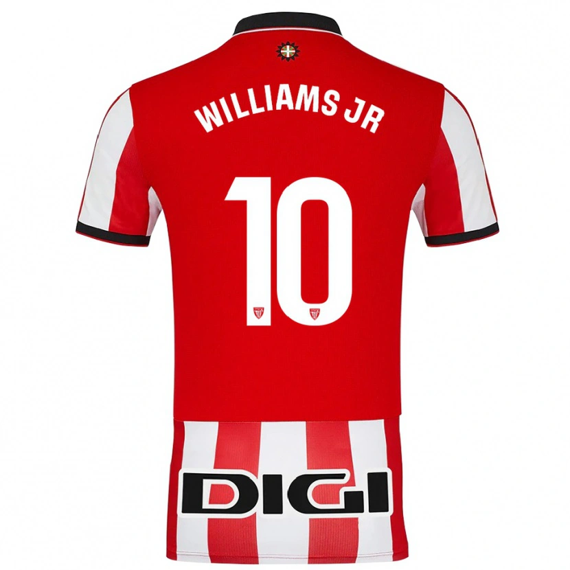 Danxen Męski Nico Williams #10 Czerwono-Biały Domowa Koszulka 2025/26 Koszulki Klubowe