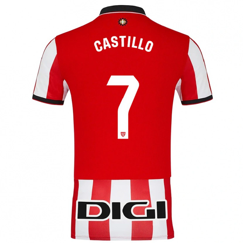 Danxen Męski Unai Castillo #7 Czerwono-Biały Domowa Koszulka 2025/26 Koszulki Klubowe