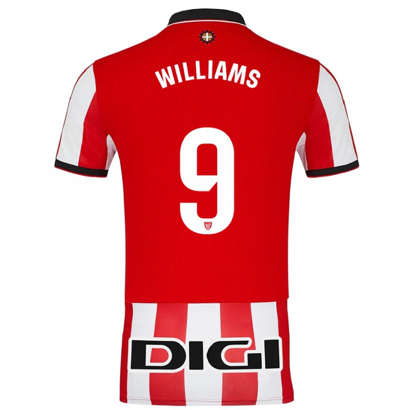 Danxen Męski Iñaki Williams #9 Czerwono-Biały Domowa Koszulka 2025/26 Koszulki Klubowe