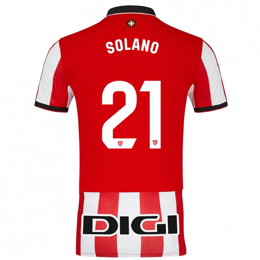 Danxen Męski Bibiane Schulze-Solano #21 Czerwono-Biały Domowa Koszulka 2025/26 Koszulki Klubowe