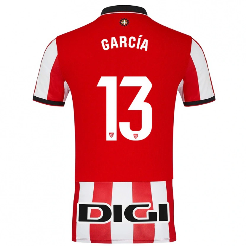 Danxen Męski Simón García #13 Czerwono-Biały Domowa Koszulka 2025/26 Koszulki Klubowe