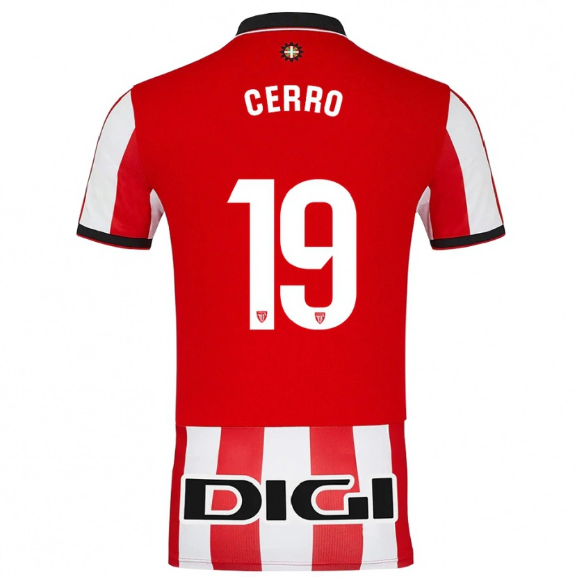 Danxen Męski Mariana Cerro Galán #19 Czerwono-Biały Domowa Koszulka 2025/26 Koszulki Klubowe