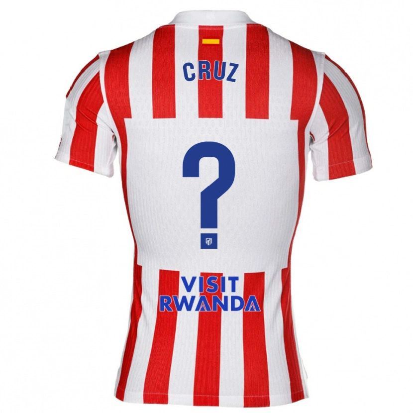 Danxen Męski Alberto Cruz #0 Czerwono-Biały Domowa Koszulka 2025/26 Koszulki Klubowe