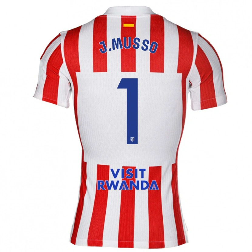 Danxen Męski Juan Musso #1 Czerwono-Biały Domowa Koszulka 2025/26 Koszulki Klubowe
