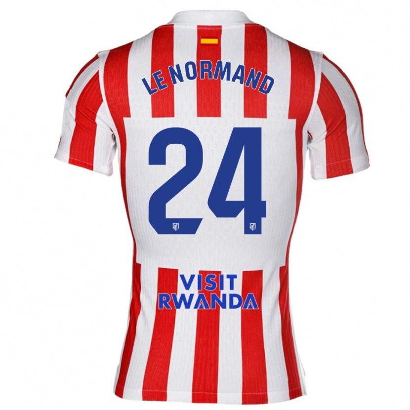 Danxen Męski Robin Le Normand #24 Czerwono-Biały Domowa Koszulka 2025/26 Koszulki Klubowe