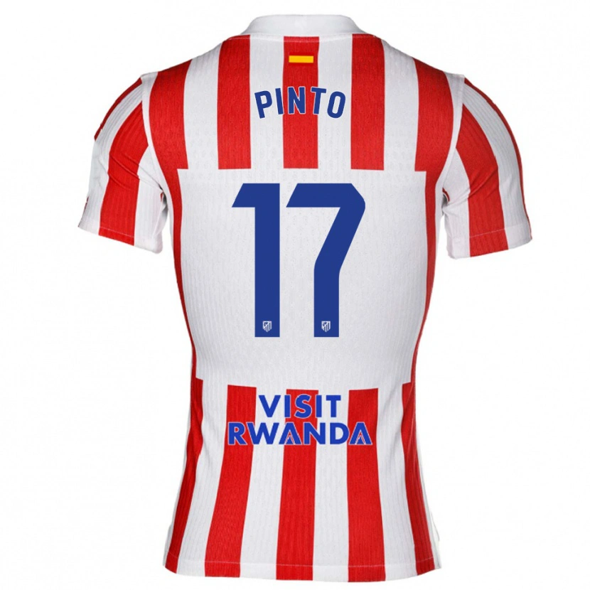 Danxen Męski Tatiana Pinto #17 Czerwono-Biały Domowa Koszulka 2025/26 Koszulki Klubowe