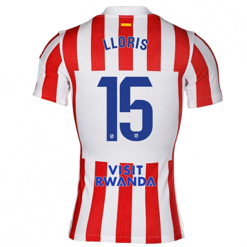 Danxen Męski Silvia Lloris #15 Czerwono-Biały Domowa Koszulka 2025/26 Koszulki Klubowe