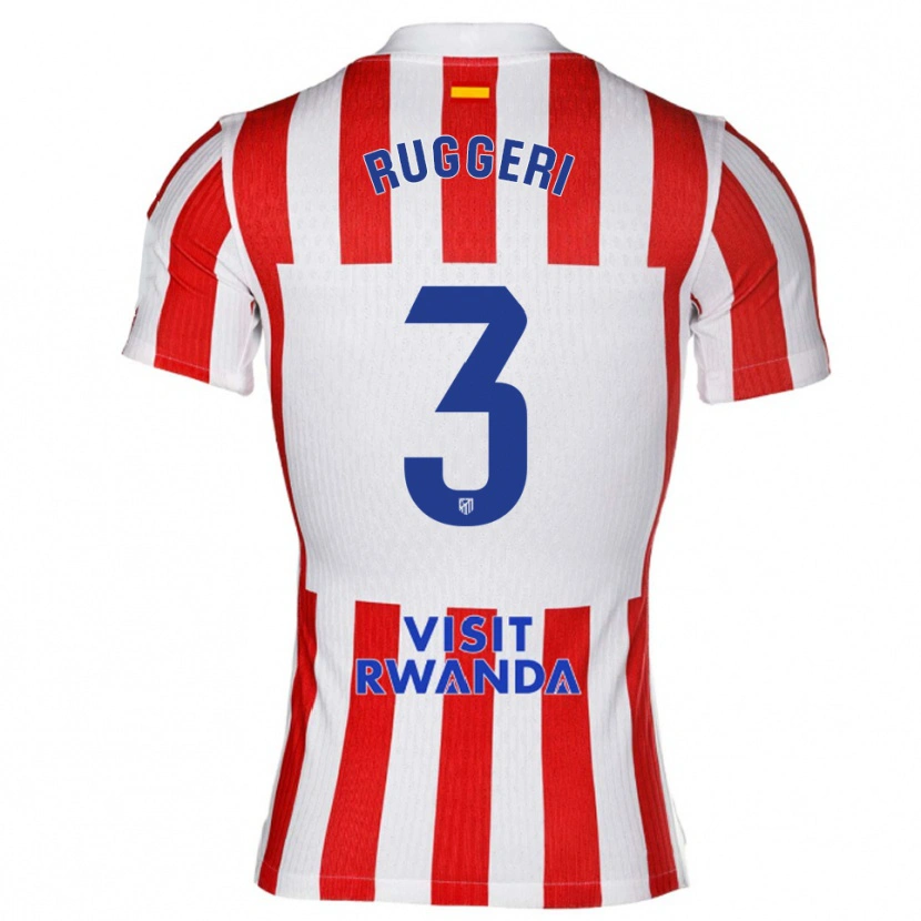 Danxen Męski Matteo Ruggeri #3 Czerwono-Biały Domowa Koszulka 2025/26 Koszulki Klubowe