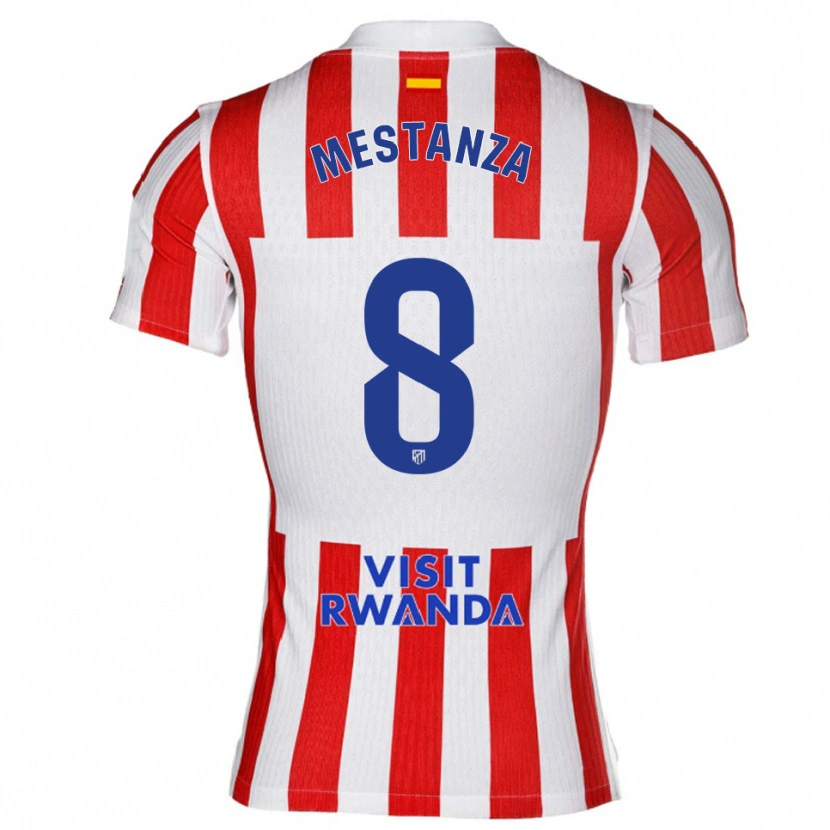 Danxen Męski Alejandro Mestanza #8 Czerwono-Biały Domowa Koszulka 2025/26 Koszulki Klubowe