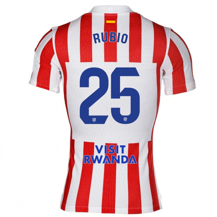 Danxen Męski Daniel Rubio #25 Czerwono-Biały Domowa Koszulka 2025/26 Koszulki Klubowe