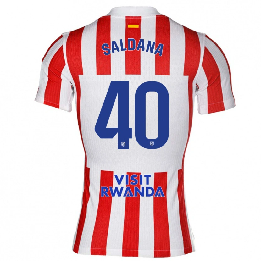 Danxen Męski Jose Saldana #40 Czerwono-Biały Domowa Koszulka 2025/26 Koszulki Klubowe